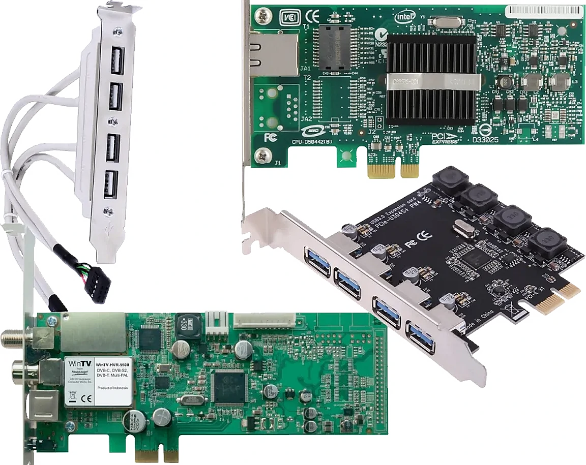  USB 2.0 prikljuci, NIC, TV Kartica, USB 3.0 adapter 