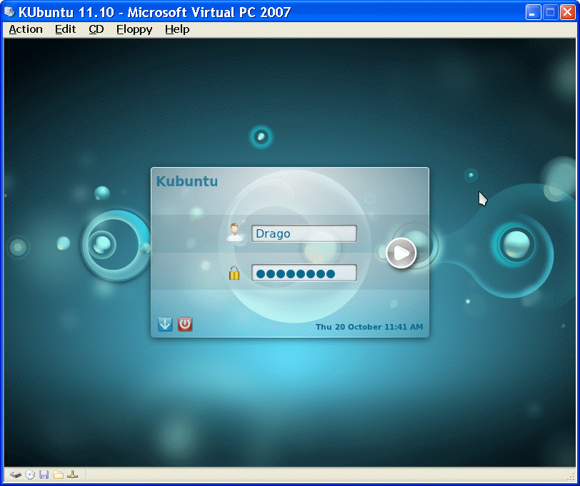  Prijava korisnika na KUbuntu sustav 