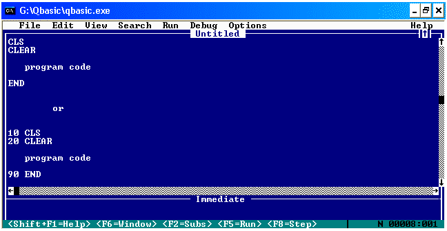  QBasic programski kod 